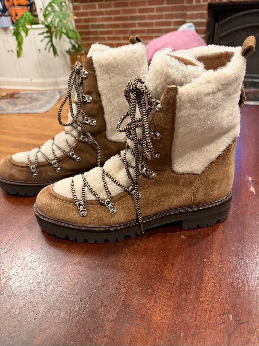 Sigerson Morrison Isla Fur Boot Sherpa-Lined Boot